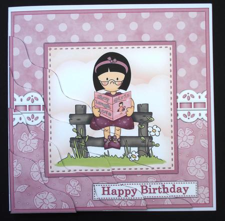 Roz Loves Reading Wavy Corner Side Stacker Topper by Louise Burke