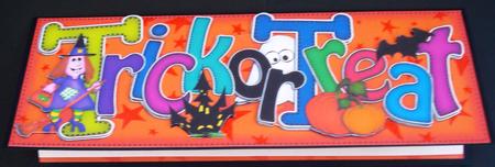 Large Dl Fun Trick or Treat Halloween 3D Decoupage by Louise Burke