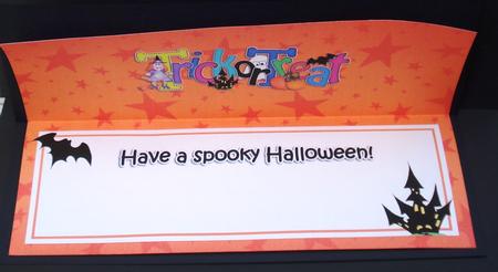 Fun Trick or Treat Halloween Matching Large Dl Insert by Louise Burke