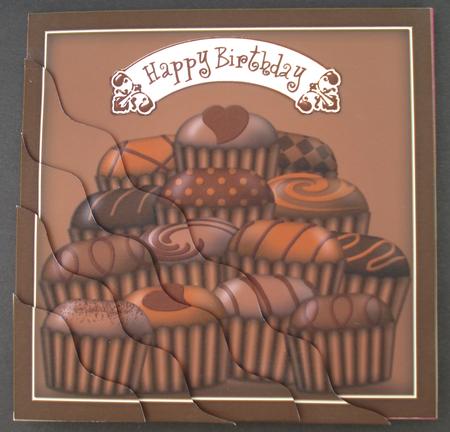 Birthday Chocolates Wavy Corner Side Stacker by Louise Burke