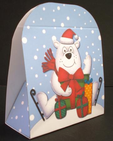 3D Xmas Ben Polar Bear Treat or Favour Box Mini Kit by Louise Burke