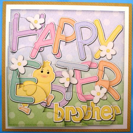 Happy Easter Brother Easter Chick Felties Shell Corner by Louise Burke