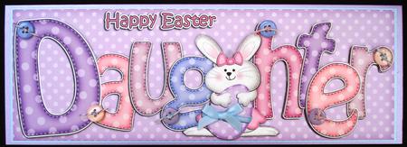 Large Dl Easter Daughter Quick Card & 3D Decoupage by Louise Burke