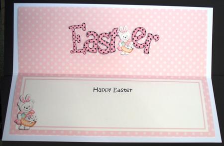 Easter Teddy Matching Large Dl Insert by Louise Burke