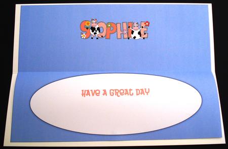 Mad Cows Sophie Large Dl Insert by Louise Burke