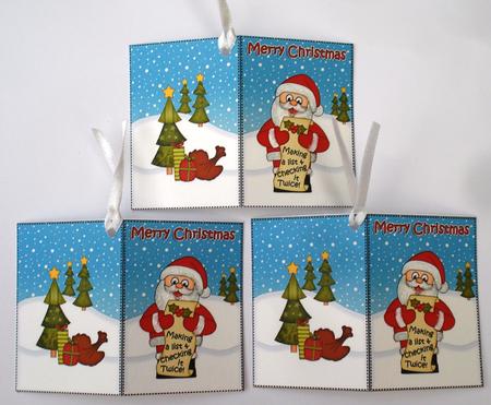Santa's List Christmas Gift Tags by Louise Burke