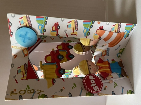 Diggers 'n' Dozers Birthday Star Dangle Card Featured Gallery Photo