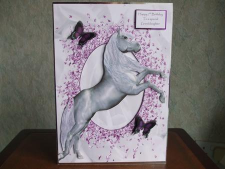 Beautiful White Horse, A4 Topper by Louise Darwin