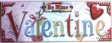 Be Mine Valentine Large Dl Card Front by Louise Darwin
