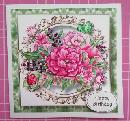 Meadow Flowers Bouquet 2 8x8 by Louise Fenton