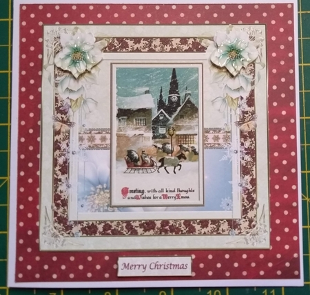 Christmas driving through the snow Topper by Louise Fenton