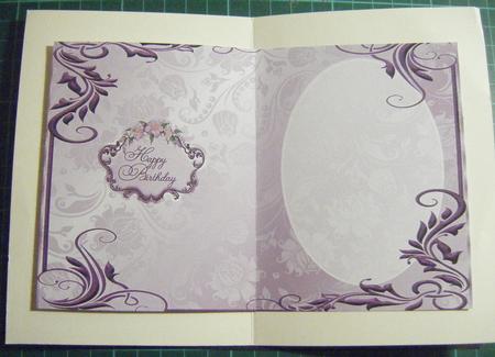 Elegant Floral Birthday Insert by Louise Fenton