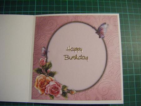 Beautiful Roses & Butterflies Insert by Louise Fenton