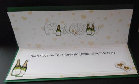 Emerald Wedding Anniversary Matching Large Dl Insert by Louise Finlayson
