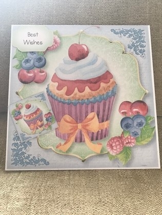 Birthday Cupcake - With A Cherry On Top 8x8 by Louise Parr