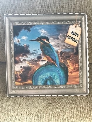 KINGFISHER BIRD MULTI SENTIMENT SHEET by Louise Parr