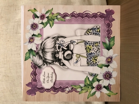 Glamour Girl With Camera 8x8 by Louise Parr
