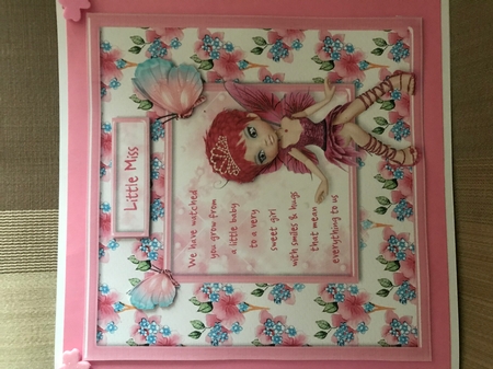 Fairy Friends Floral Card Topper - 2 by Louise Parr
