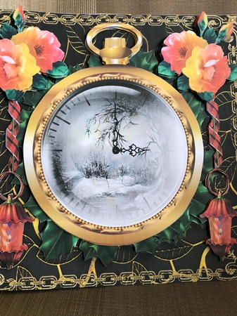 Christmas Time Fob Watch - Rose by Louise Parr