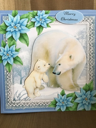 Gorgeous Polar Bear Family 8x8 Mini Kit by Louise Parr
