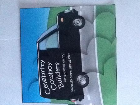 Cowboy Builders Van Shell Edged Corner Side Stacker by Louise Parr