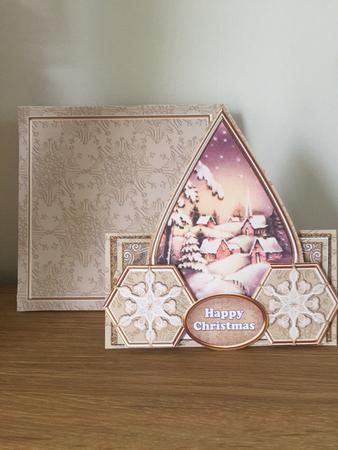 Snowy Village Flake Happy Christmas Teardrop Trio Kit by Louise Parr