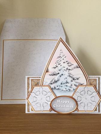 Snow Tree Flake Happy Christmas Teardrop Trio Kit by Louise Parr