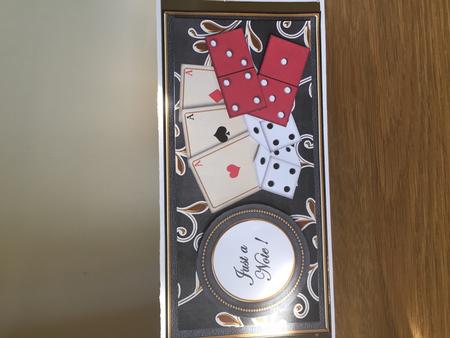 Black Games Just a Note Dl Decoupage Topper by Louise Parr