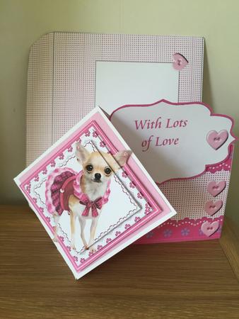 Large Twist Turn Card - Fiona the Chihuahua by Louise Parr