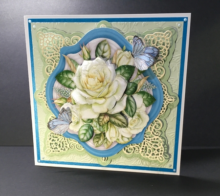 Beautiful  White Roses by Louise Patten