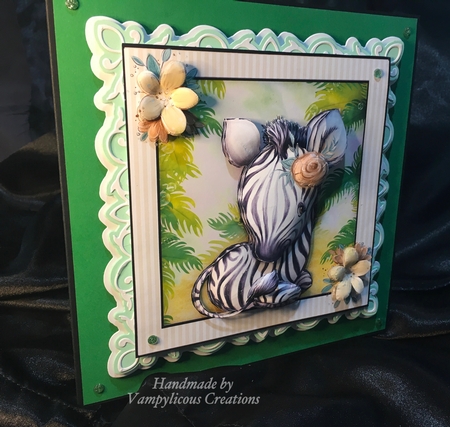 Gorgeous Baby Zebra with Flower  by Louise Patten