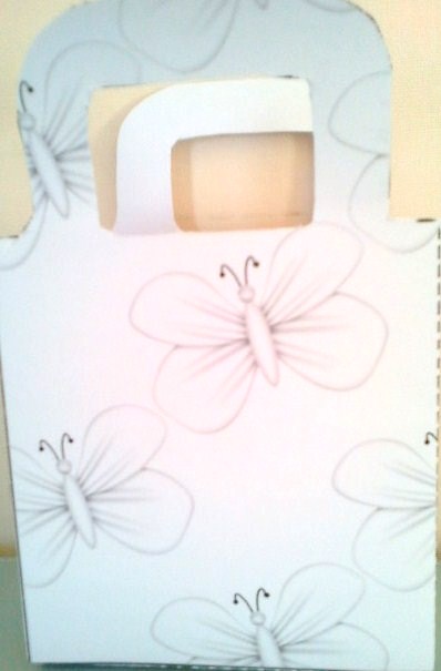 White Butterflies Gift Bag by Louise Whittle