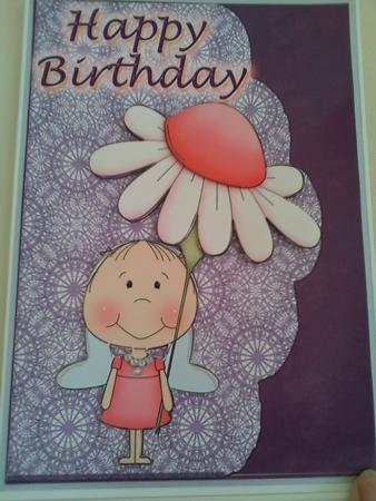 Scalloped Edge Birthday Girl by Louise Whittle