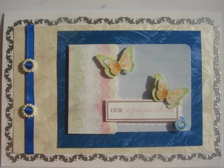 Serenity - Our Sympathies Decoupage Card by Luciana Brincat Xuereb