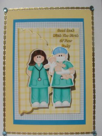 New Baby Scalloped Edge Card by Luciana Brincat Xuereb