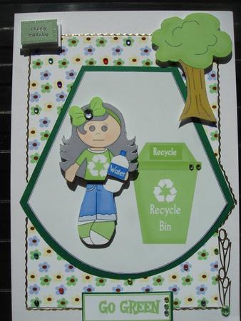Go Green Environmental Wobble Card by Luciana Brincat Xuereb