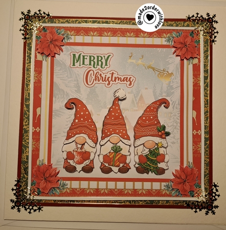 Its a Merry Christmas from us 7x7ins Topper by Lucy Evison-Birks