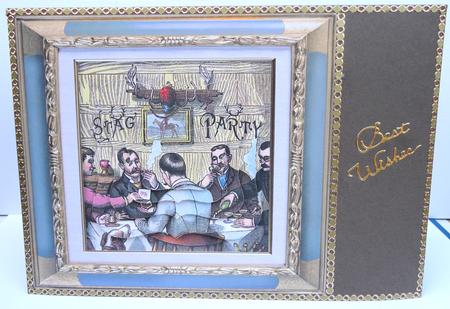 Vintage Stag Party Shaped Pyramage Sheet by Lyn Ainscough-Ambrose