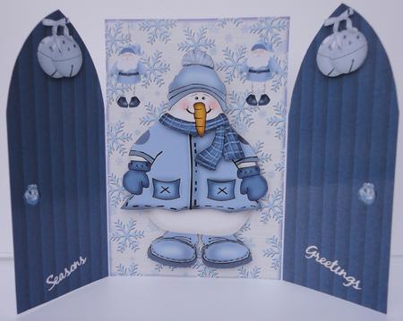Happy Snowman, Gatefold by Lyn Ainscough-Ambrose