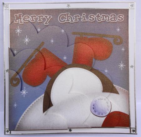 Xmas Ooops Penguin Fun Novelty Shell Corner Side Stacker by Lyn Ainscough-Ambrose