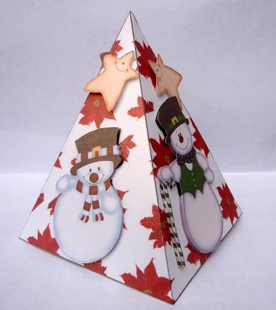 Tent Card Christmas Snowman by Lyn Ainscough-Ambrose