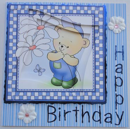 Robert's Flowers Quick Card with Wavy Spiral Side Stacker by Lyn Ainscough-Ambrose