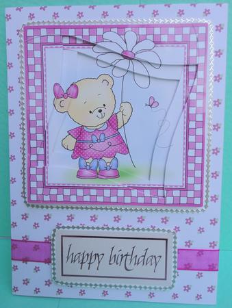 Rosie's Flower Quick Card with Wavy Spiral Side Stacker by Lyn Ainscough-Ambrose