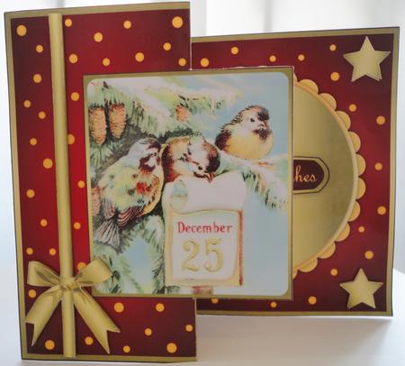 Vintage Christmas Birds Fold Back by Lyn Ainscough-Ambrose