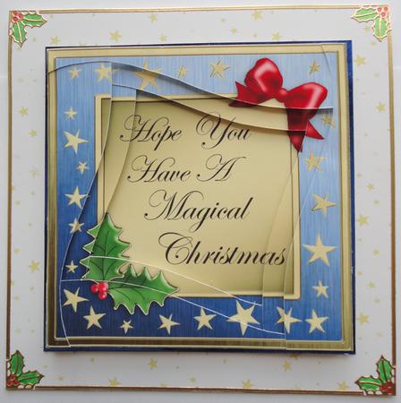 Elegant Christmas Quick Card with Wavy Spiral Side Stacker by Lyn Ainscough-Ambrose