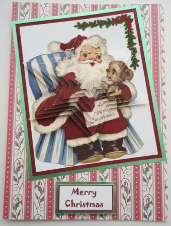 Santa and Ted Star Pyramid by Lyn Ainscough-Ambrose
