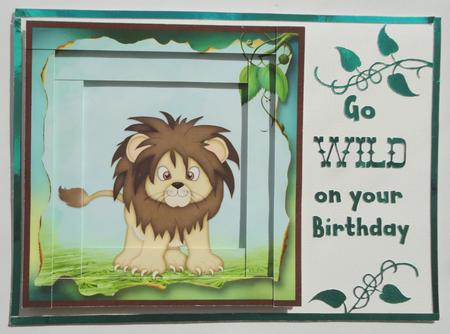 Lion Spiral Stacker Card by Lyn Ainscough-Ambrose