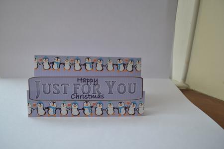 Blue Penguins Just for You Dl Over the Edge Mini Card Kit by Lyn Ainscough-Ambrose