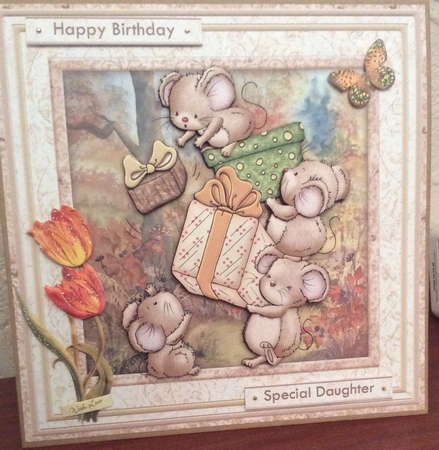 Tipsy Topsy Mice 8x8 Mini Kit & Decoupage by Lyn Hayhoe