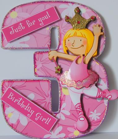 Pink Princess Ballerina Age 3 by Lyn Hughes